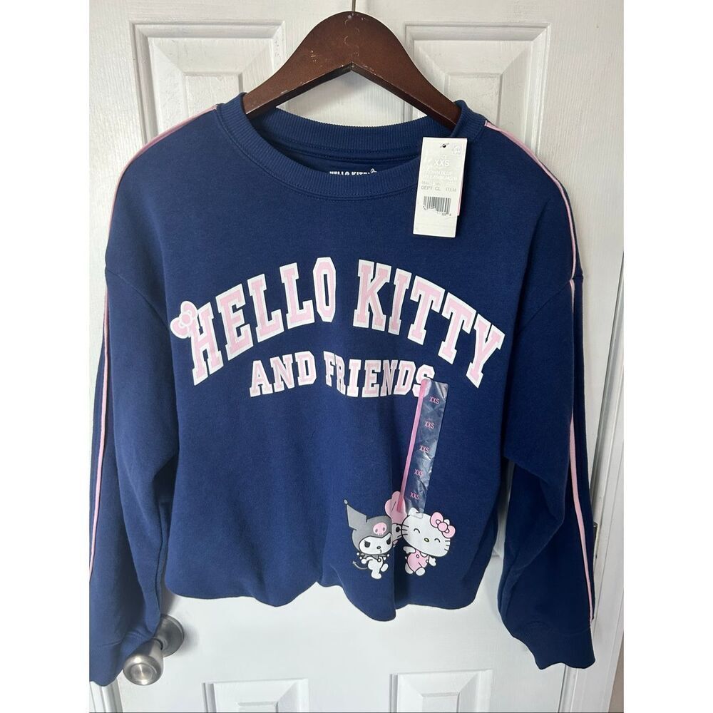 Hello Kitty and Friends by Sanrio Blue sweatshirt Graphic Print size xxs NWT - Picture 6 of 6